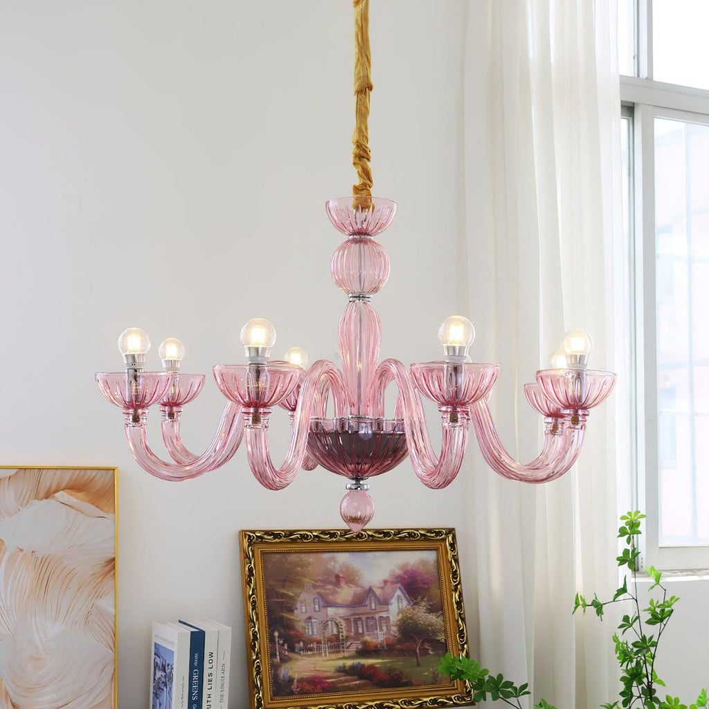 Pink Ares Murano Glass Chandelier additional product view