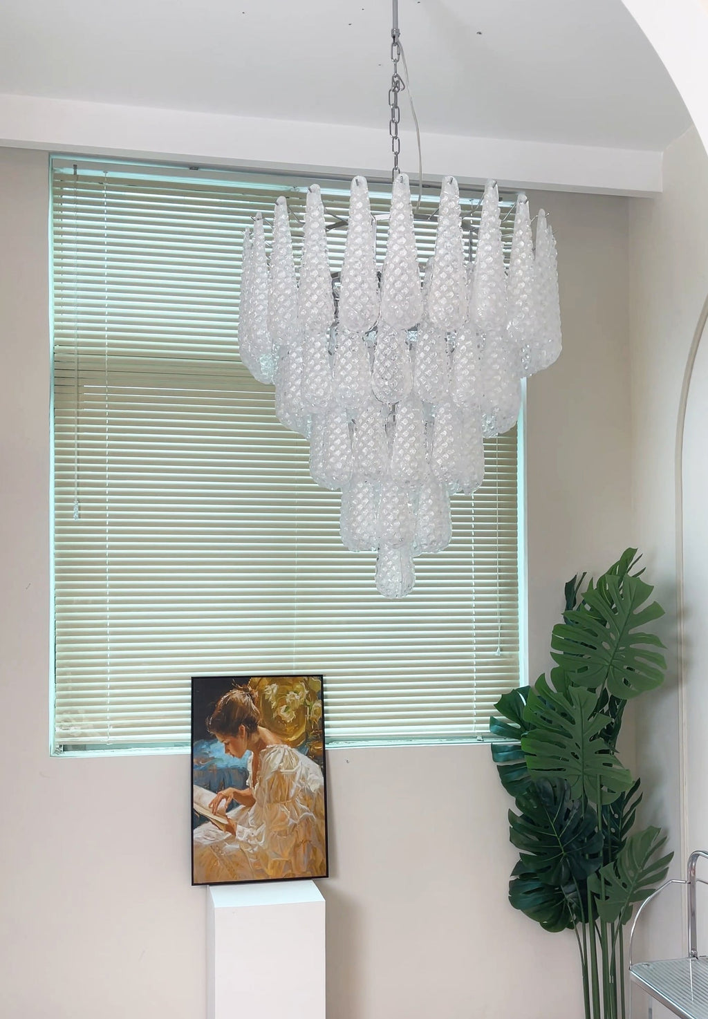 Modern Murano Glass Dewdrop Chandelier product image