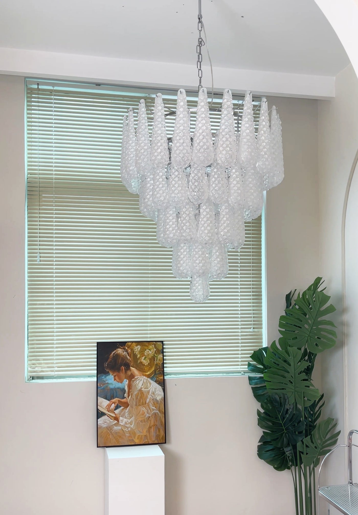 Modern Murano Glass Dewdrop Chandelier product image