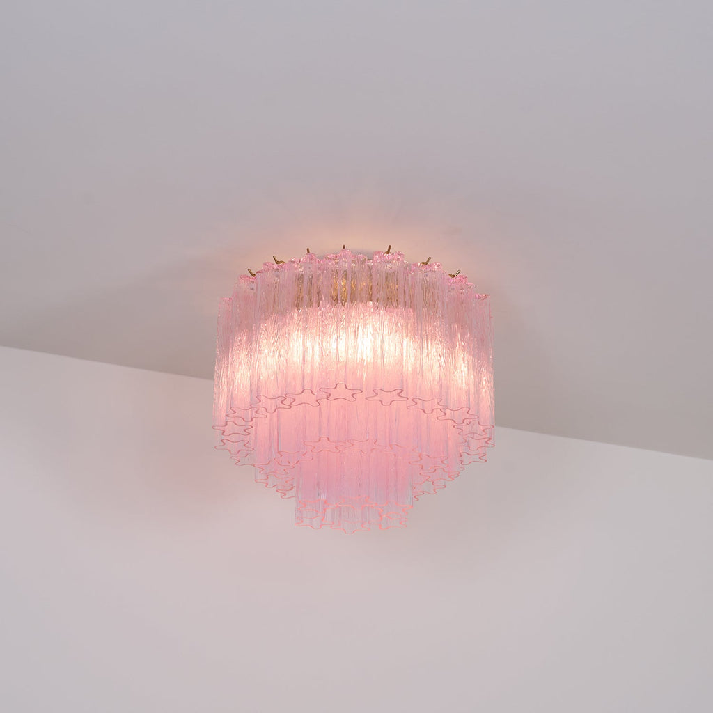 Tubes Pink Glass Ceiling Light Glass lighting by Bling Lighting Studio