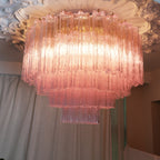 Tubes Pink Glass Ceiling Light Glass lighting by Bling Lighting Studio