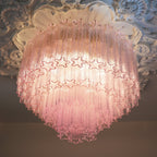 Tubes Pink Glass Ceiling Light Glass lighting by Bling Lighting Studio