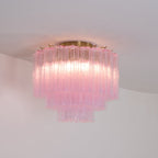Tubes Pink Glass Ceiling Light Glass lighting by Bling Lighting Studio
