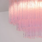 Tubes Pink Glass Ceiling Light Glass lighting by Bling Lighting Studio