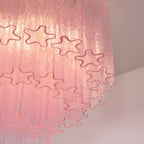 Tubes Pink Glass Ceiling Light Glass lighting by Bling Lighting Studio