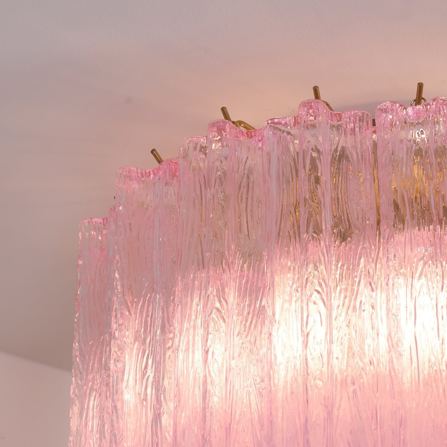 Tubes Pink Glass Ceiling Light Glass lighting by Bling Lighting Studio