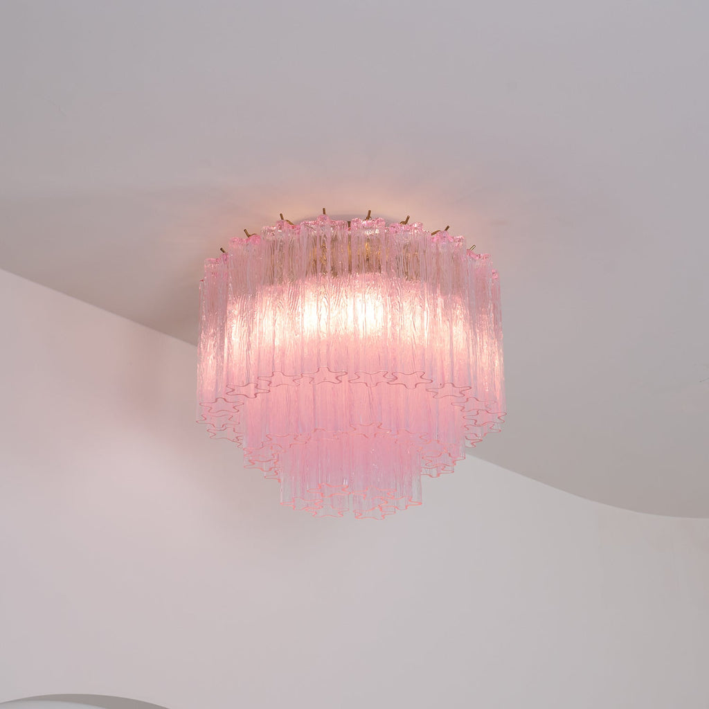 Tubes Pink Glass Ceiling Light Glass lighting by Bling Lighting Studio