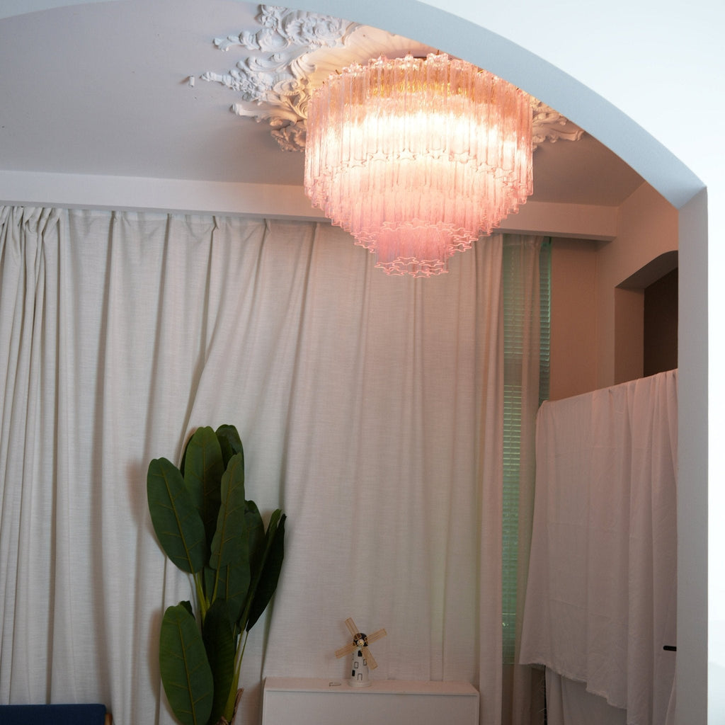 Tubes Pink Glass Ceiling Light Glass lighting by Bling Lighting Studio