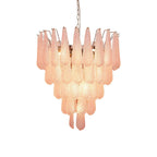 Modern Murano Pink Glass Dewdrop Chandelier product image