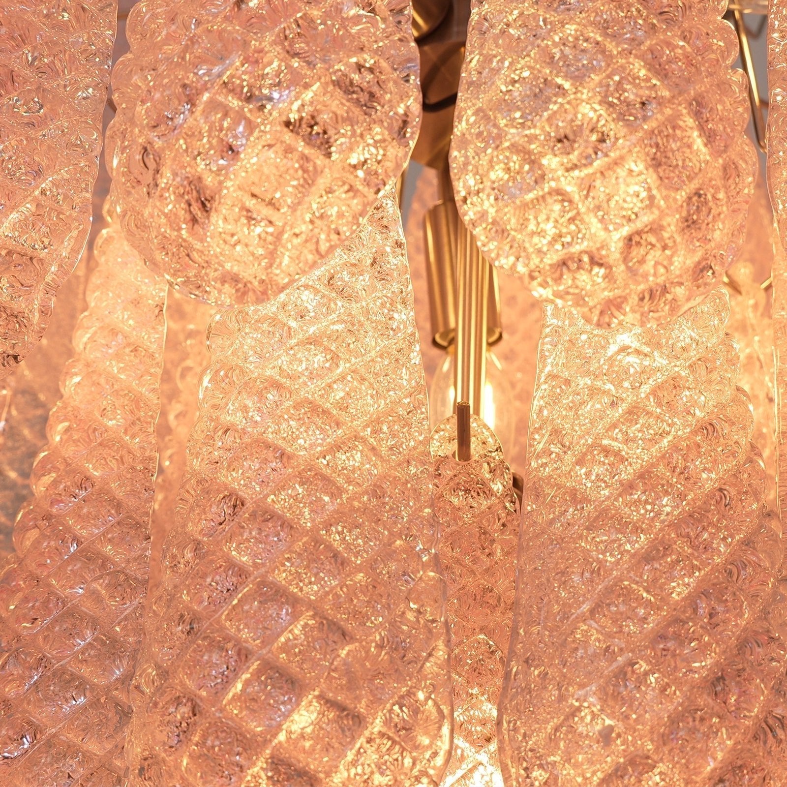 Modern Murano Pink Glass Dewdrop Chandelier product image