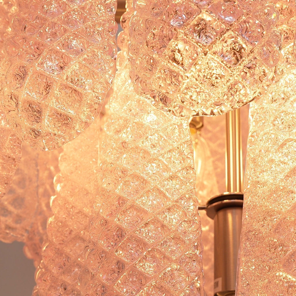 Modern Murano Pink Glass Dewdrop Chandelier product image