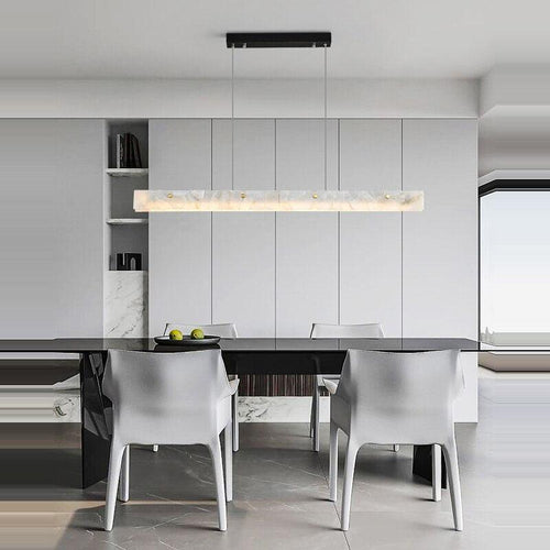 Natural Alabaster Kitchen Island Chandelier 60" by Bling Lighting Studio