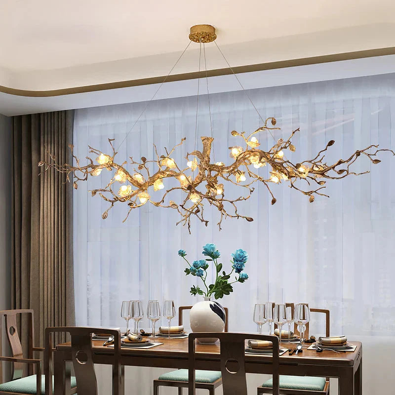 Mona Crystal Flower Branch Chandelier by Bling Lighting Studio