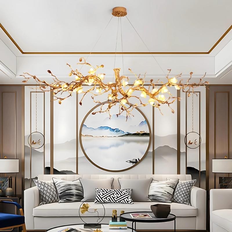 Mona Crystal Flower Branch Chandelier by Bling Lighting Studio