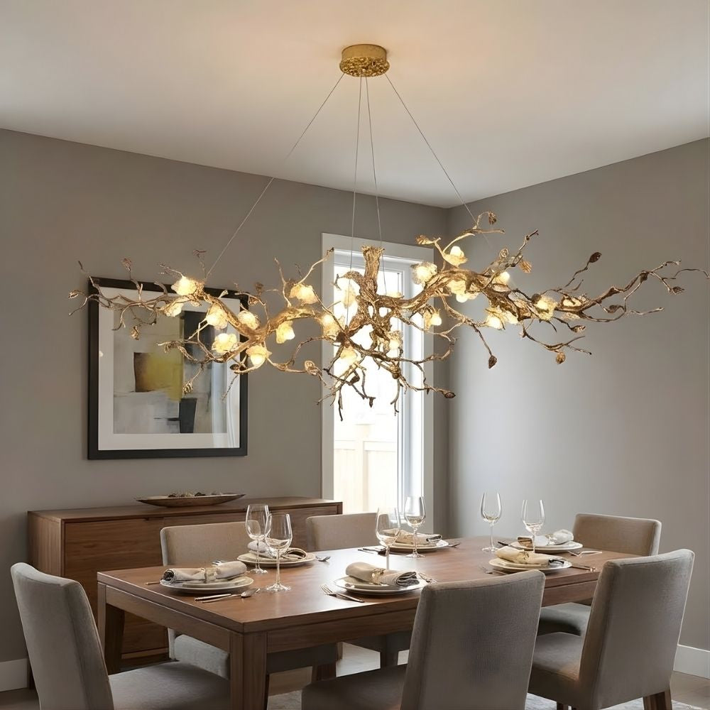 Mona Crystal Flower Branch Chandelier by Bling Lighting Studio