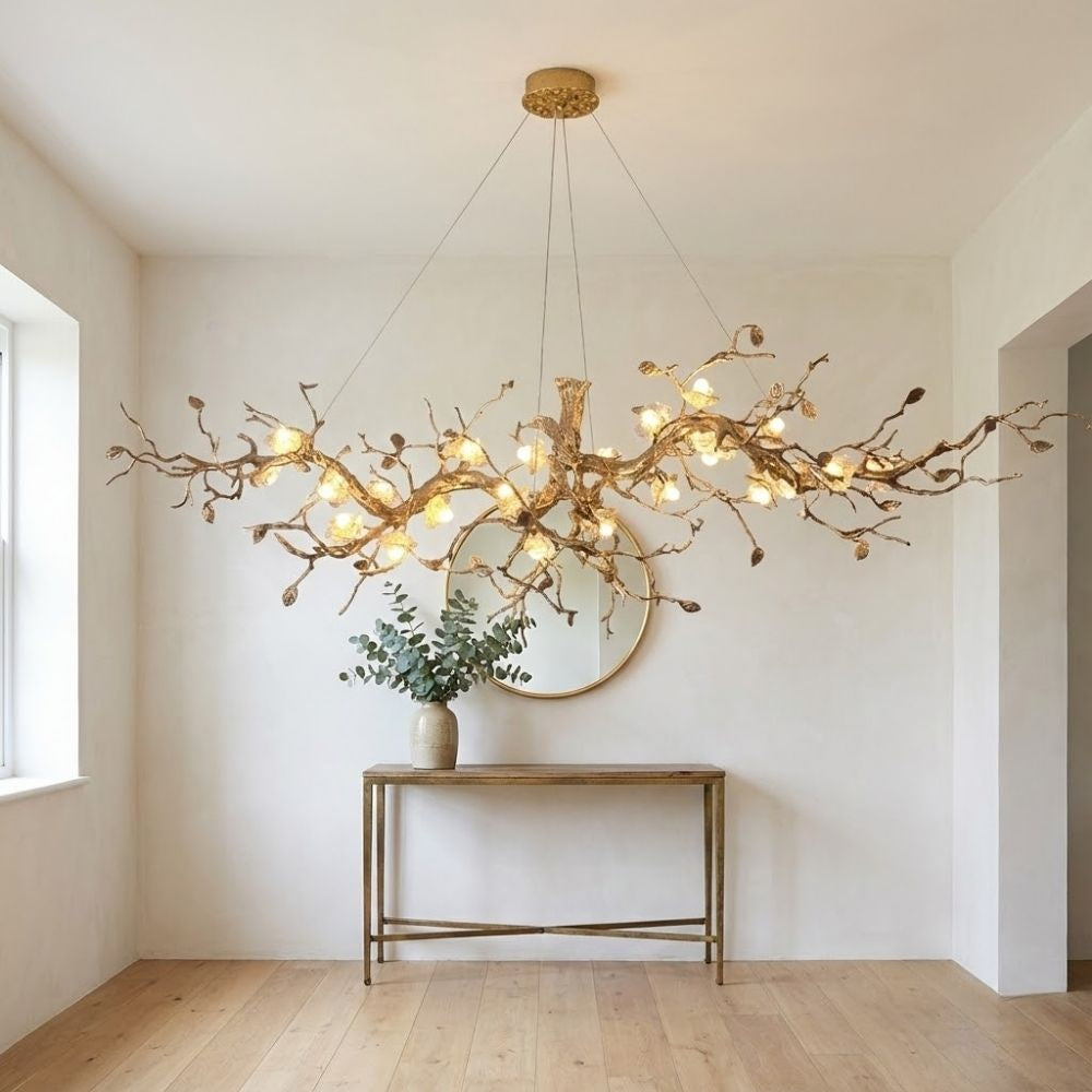 Mona Crystal Flower Branch Chandelier by Bling Lighting Studio