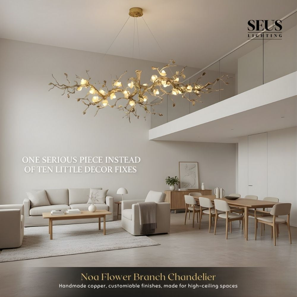 Mona Crystal Flower Branch Chandelier by Bling Lighting Studio