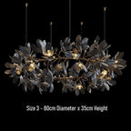 Octavia Black Branching Glass Flower Chandelier - A Captivating Blend of Beauty and Illumination : Enchanting Elegance