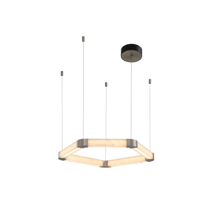 Ola Single Ring Alabaster Chandelier
