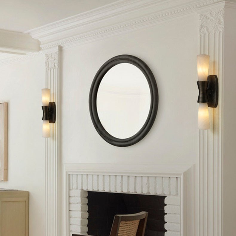Opal Alabaster Twist Wall Sconce by Bling Lighting Studio