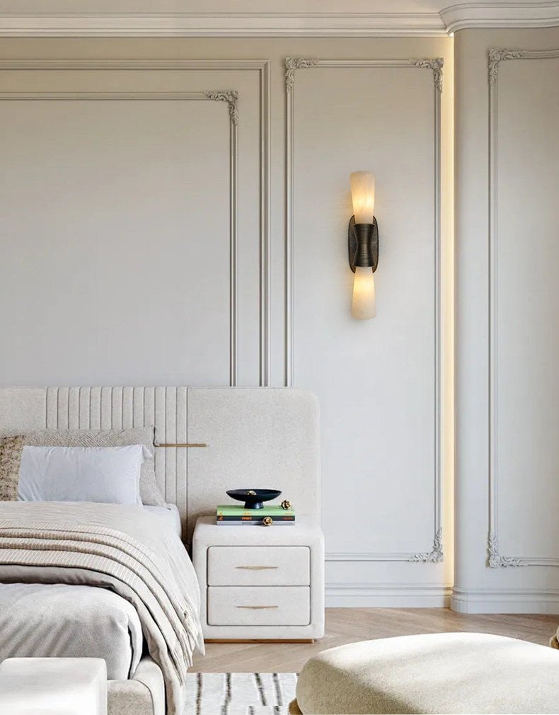Opal Alabaster Twist Wall Sconce by Bling Lighting Studio