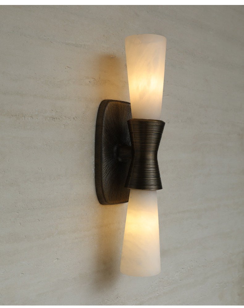 Opal Alabaster Twist Wall Sconce by Bling Lighting Studio
