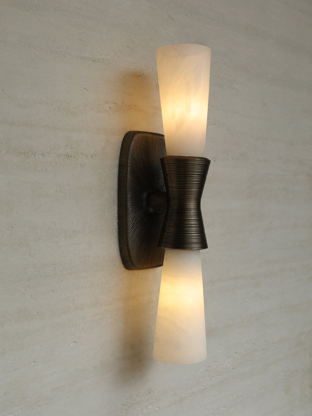 Opal Alabaster Twist Wall Sconce by Bling Lighting Studio