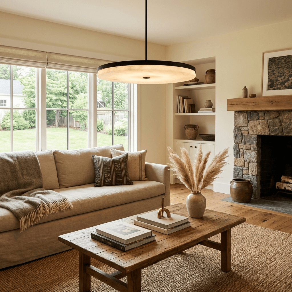 Orbis Alabaster Pendant Light