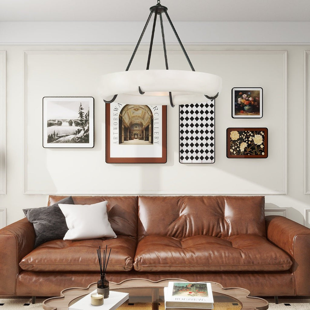 Orion Alabaster Chandelier by Bling Lighting Studio