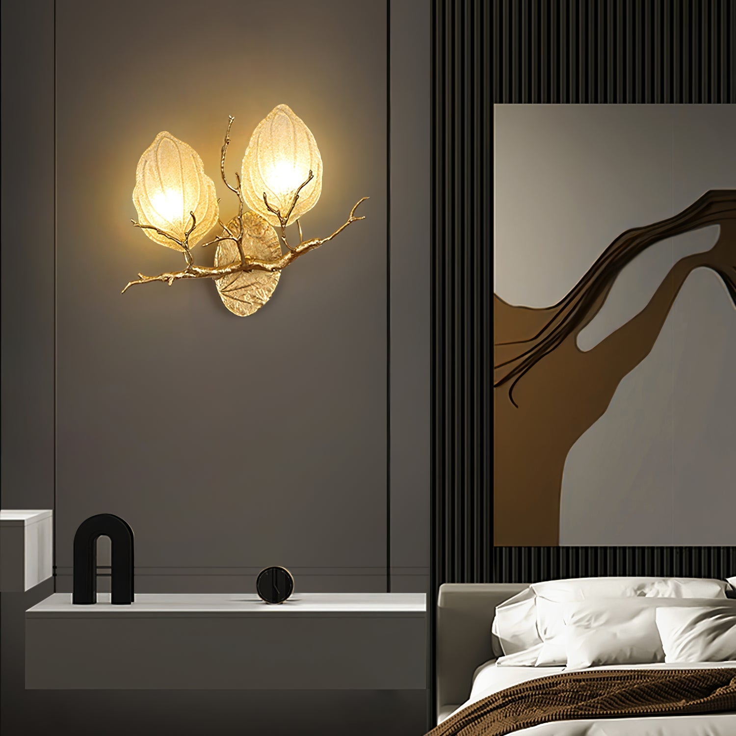 Outono Ficus Branch Wall Lamp by Bling Lighting Studio