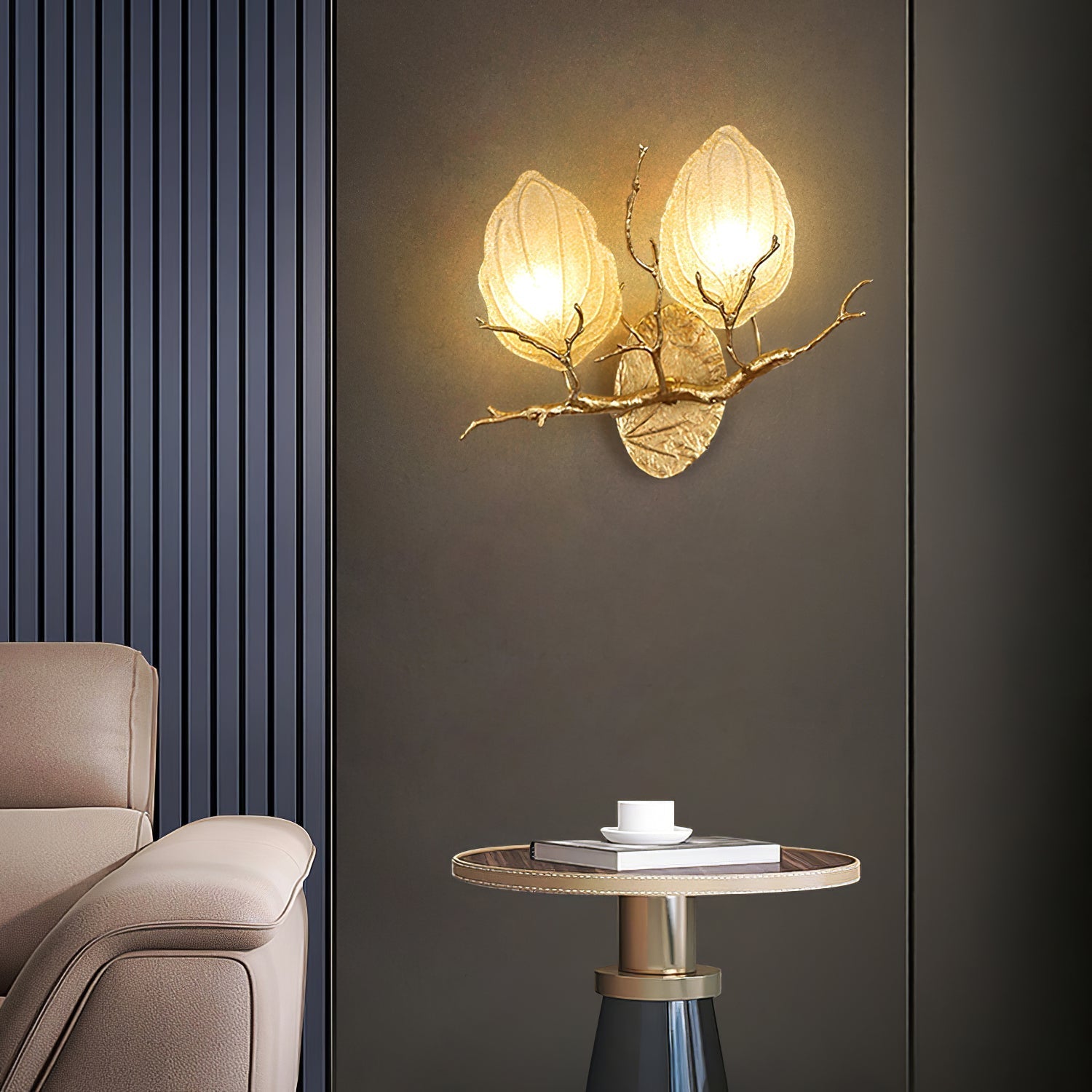 Outono Ficus Branch Wall Lamp by Bling Lighting Studio