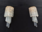 Murano Wall Lamp | 16 Clear Prism Glass | Set of 2