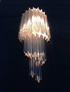 Murano Wall Lamp | 16 Clear Prism Glass | Set of 2