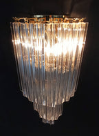 Murano Wall Lamp | 16 Clear Prism Glass | Set of 2