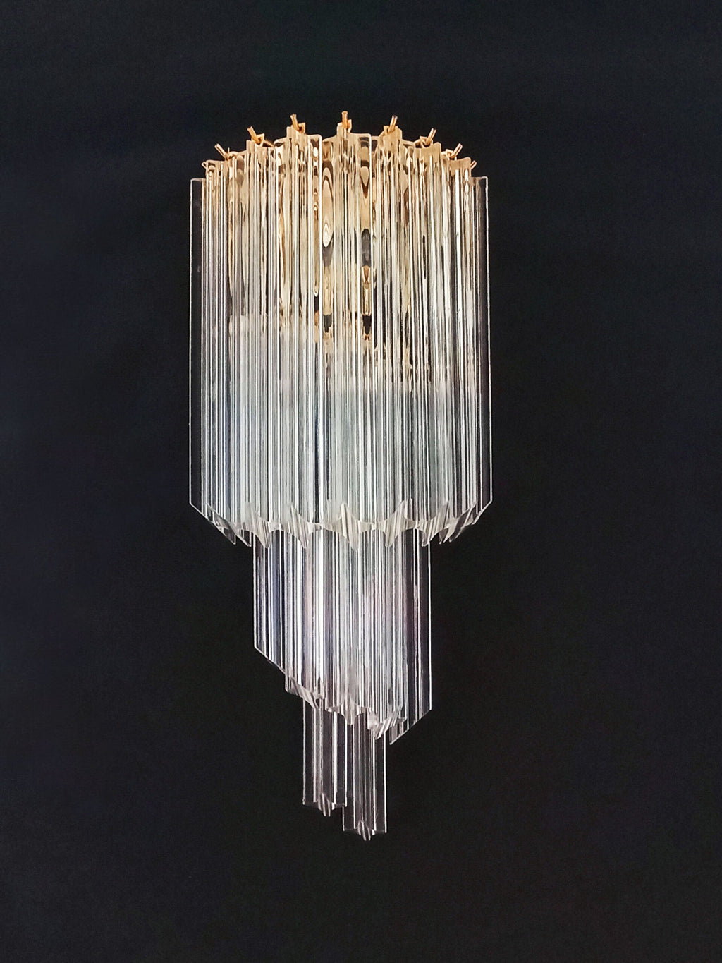 Murano Wall Lamp | 16 Clear Prism Glass | Set of 2
