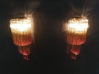 Murano Wall Lamp | 32 Clear Caramel Prism Glass | Set of 2