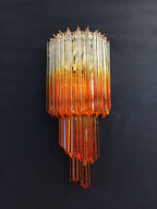 Murano Wall Lamp | 32 Clear Caramel Prism Glass | Set of 2