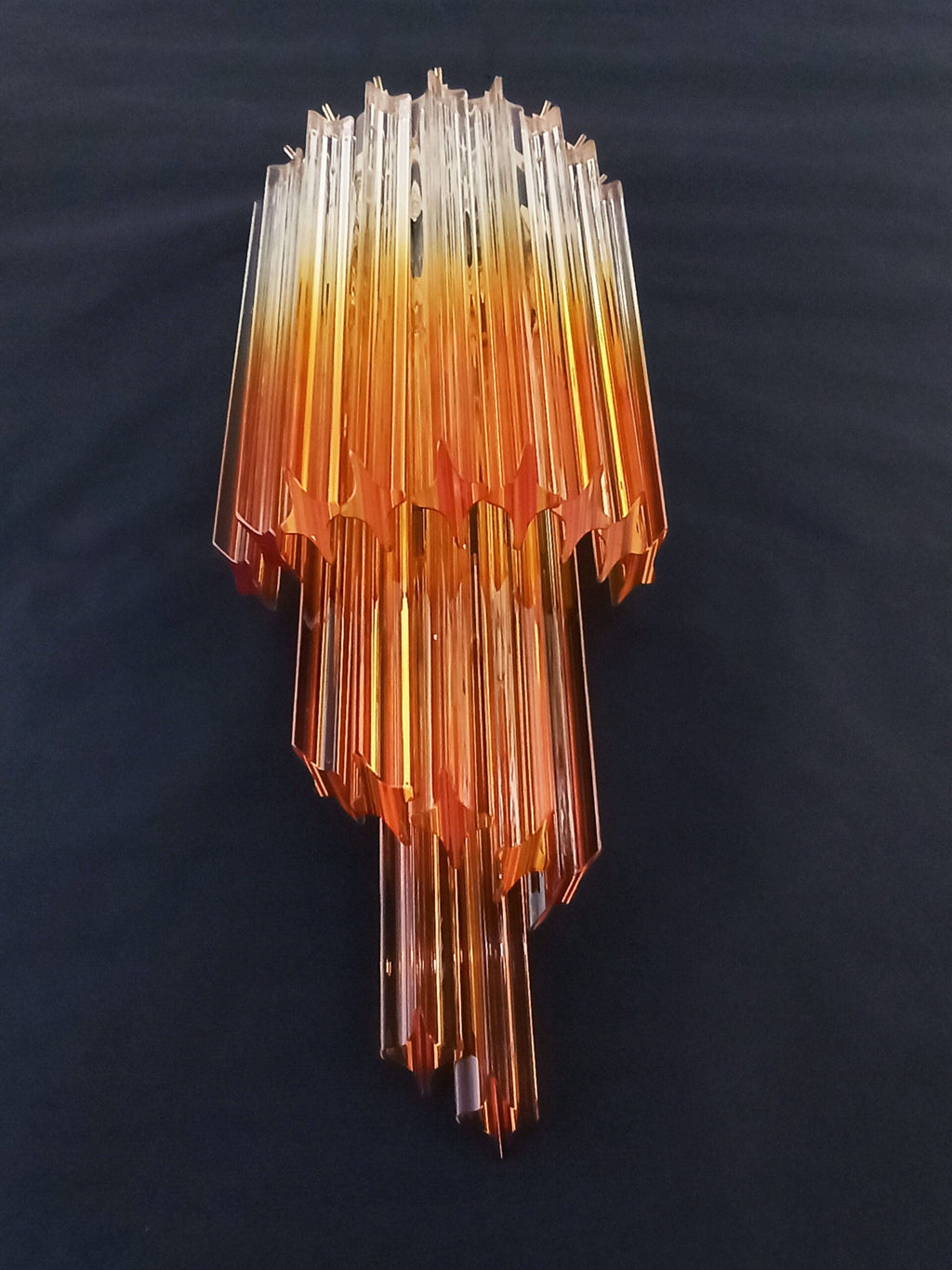 Murano Wall Lamp | 32 Clear Caramel Prism Glass | Set of 2