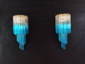 Murano Wall Lamp | 32 Clear Blue Prism Glass | Set of 2