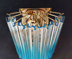 Murano Wall Lamp | 32 Clear Blue Prism Glass | Set of 2
