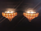 Murano Wall Lamp | 63 Clear Yellow Prism Glass | Set of 2
