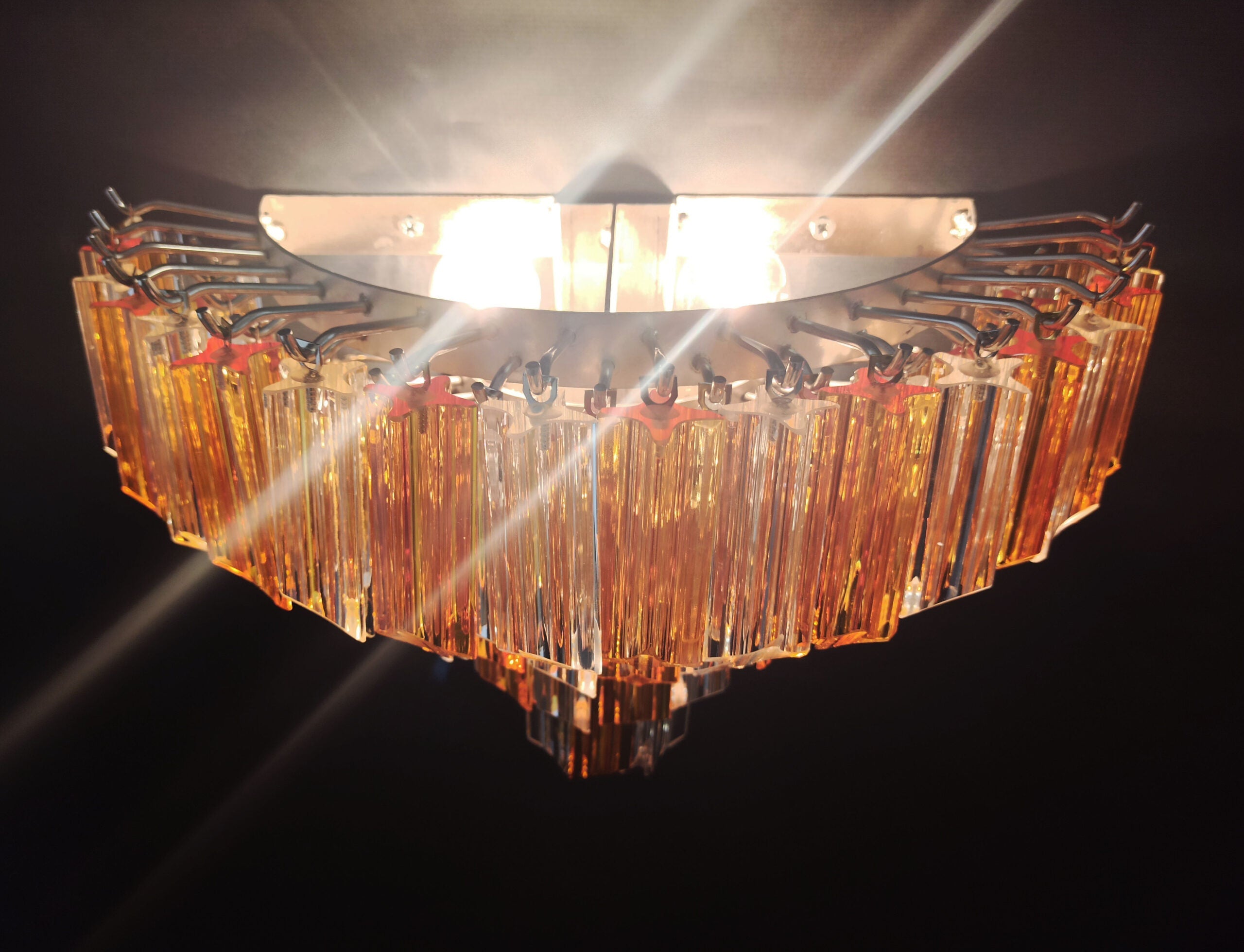 Murano Wall Lamp | 63 Clear Yellow Prism Glass | Set of 2