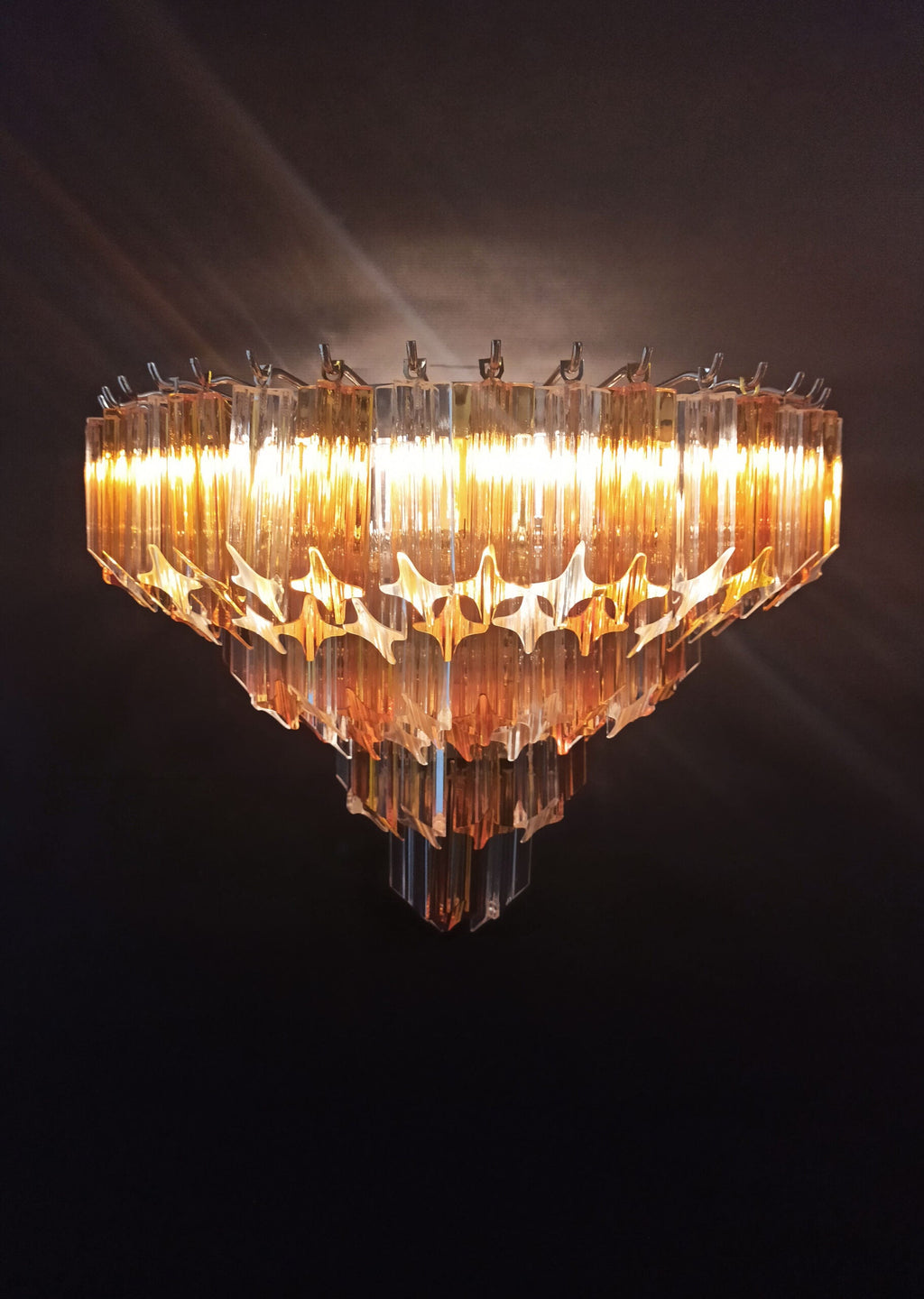 Murano Wall Lamp | 63 Clear Yellow Prism Glass | Set of 2