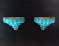 Murano Wall Lamp | 63 Clear Blue Prism Glass | Set of 2