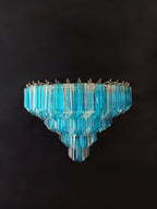 Murano Wall Lamp | 63 Clear Blue Prism Glass | Set of 2