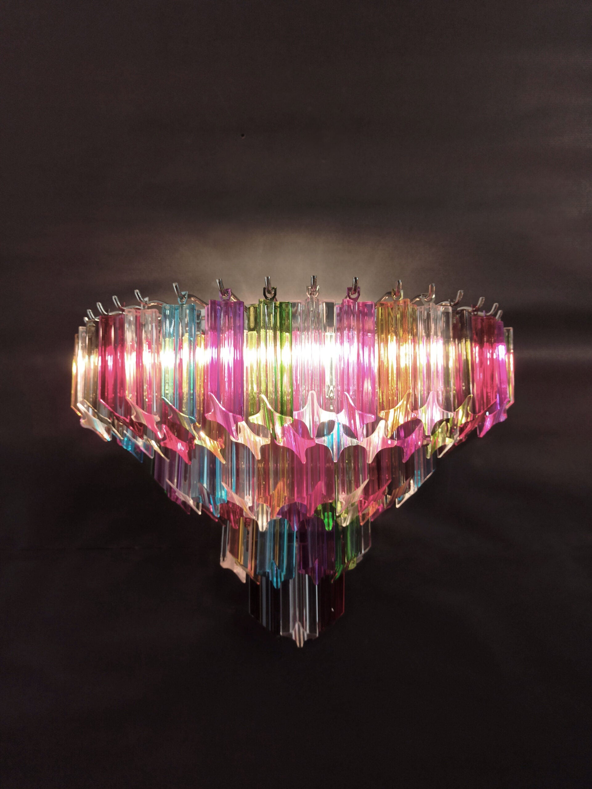 Murano Wall Lamp | 63 Multicolour Prism Glass | Set of 2