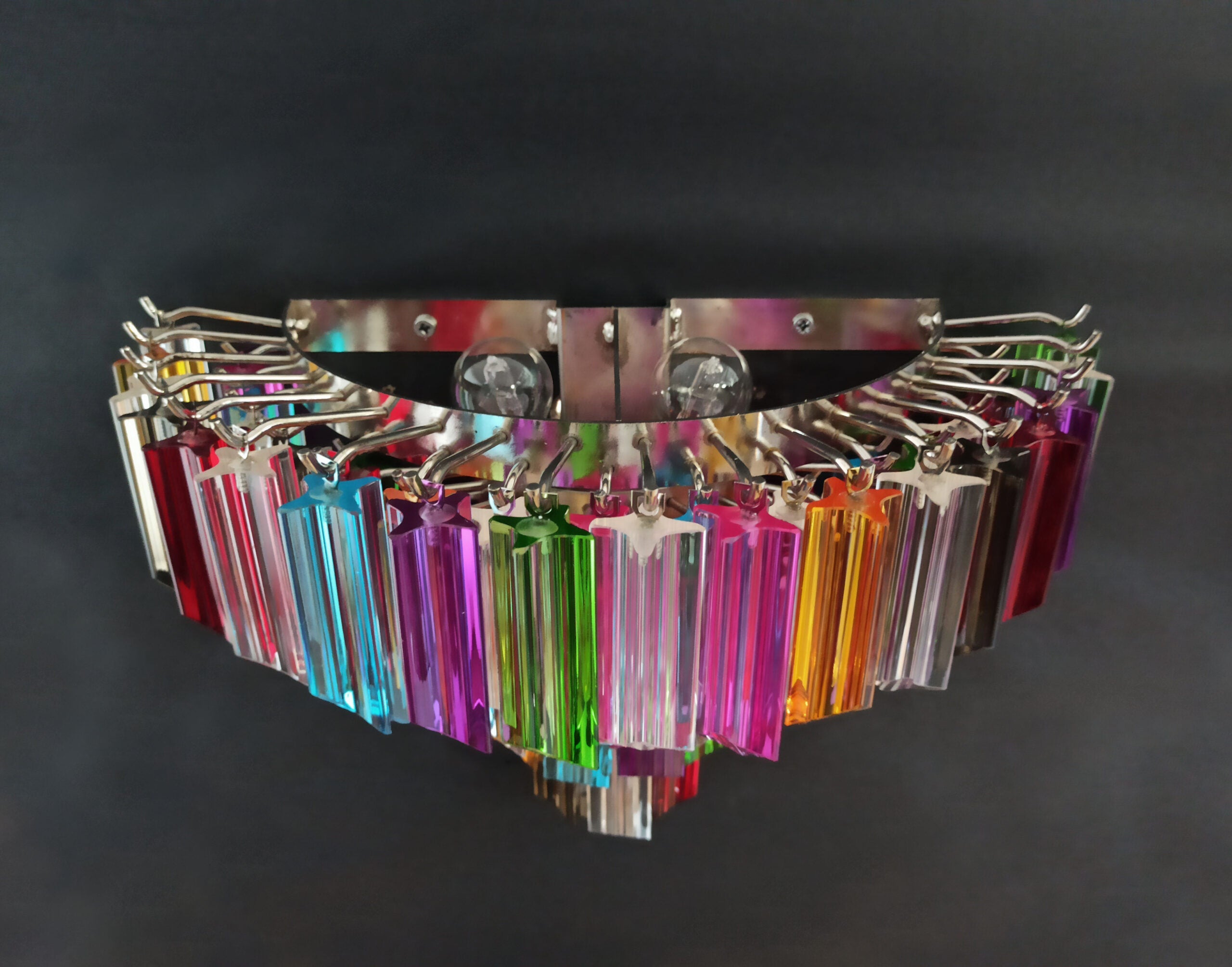 Murano Wall Lamp | 63 Multicolour Prism Glass | Set of 2
