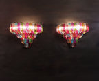 Murano Wall Lamp | 63 Multicolour Prism Glass | Set of 2
