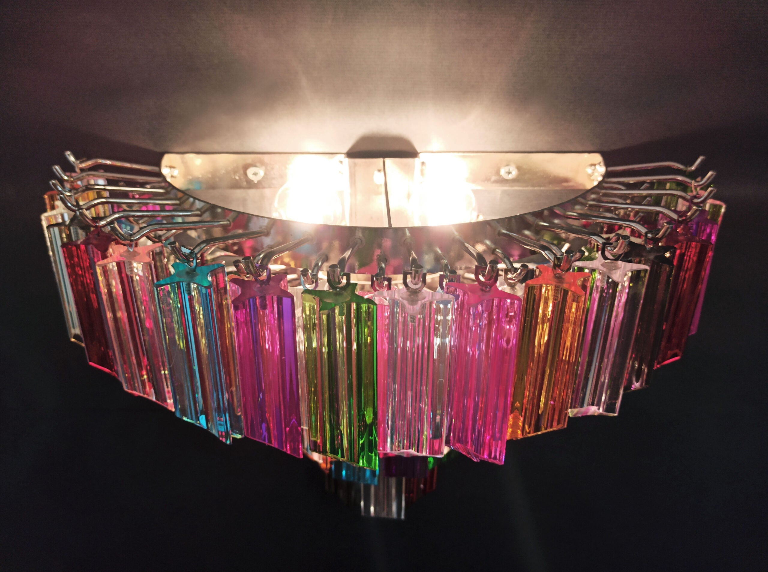 Murano Wall Lamp | 63 Multicolour Prism Glass | Set of 2