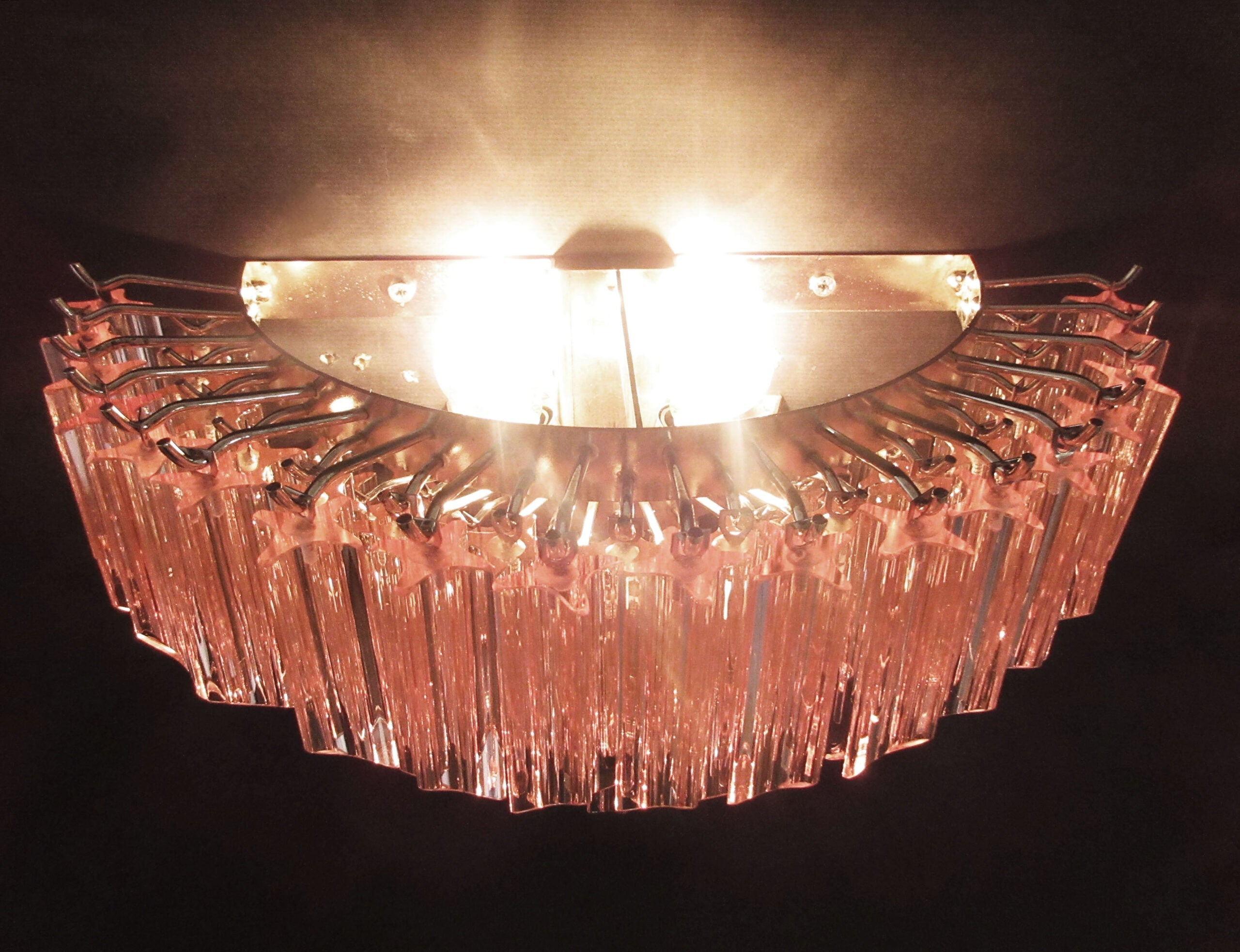 Murano Wall Lamp | 63 Pink Prism Glass | Set of 2